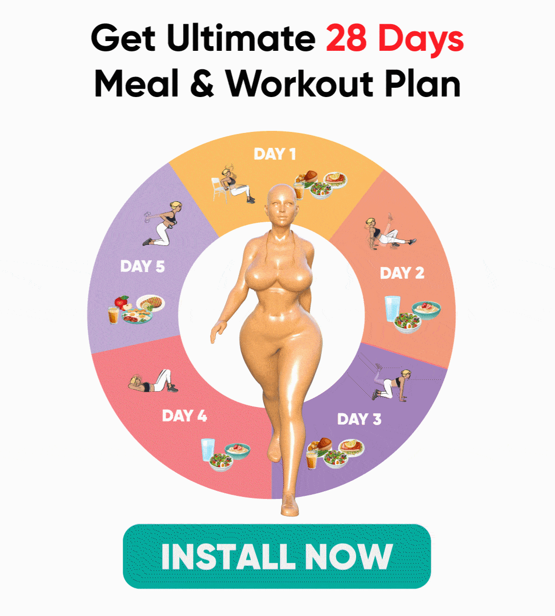 Get Ultimate 28 Days Meal Workout Plan
