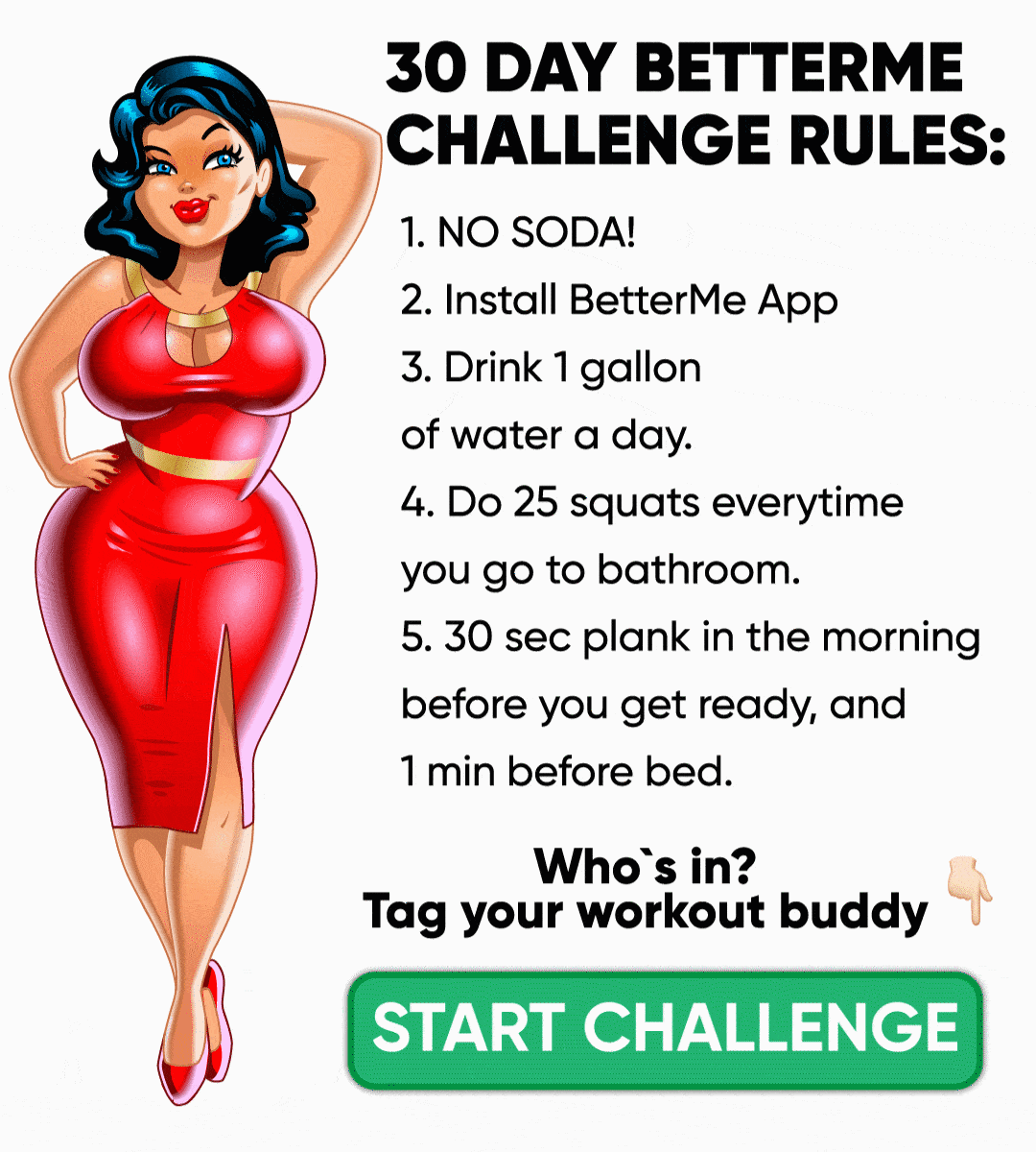 30 Day BetterMe Challenge Rules