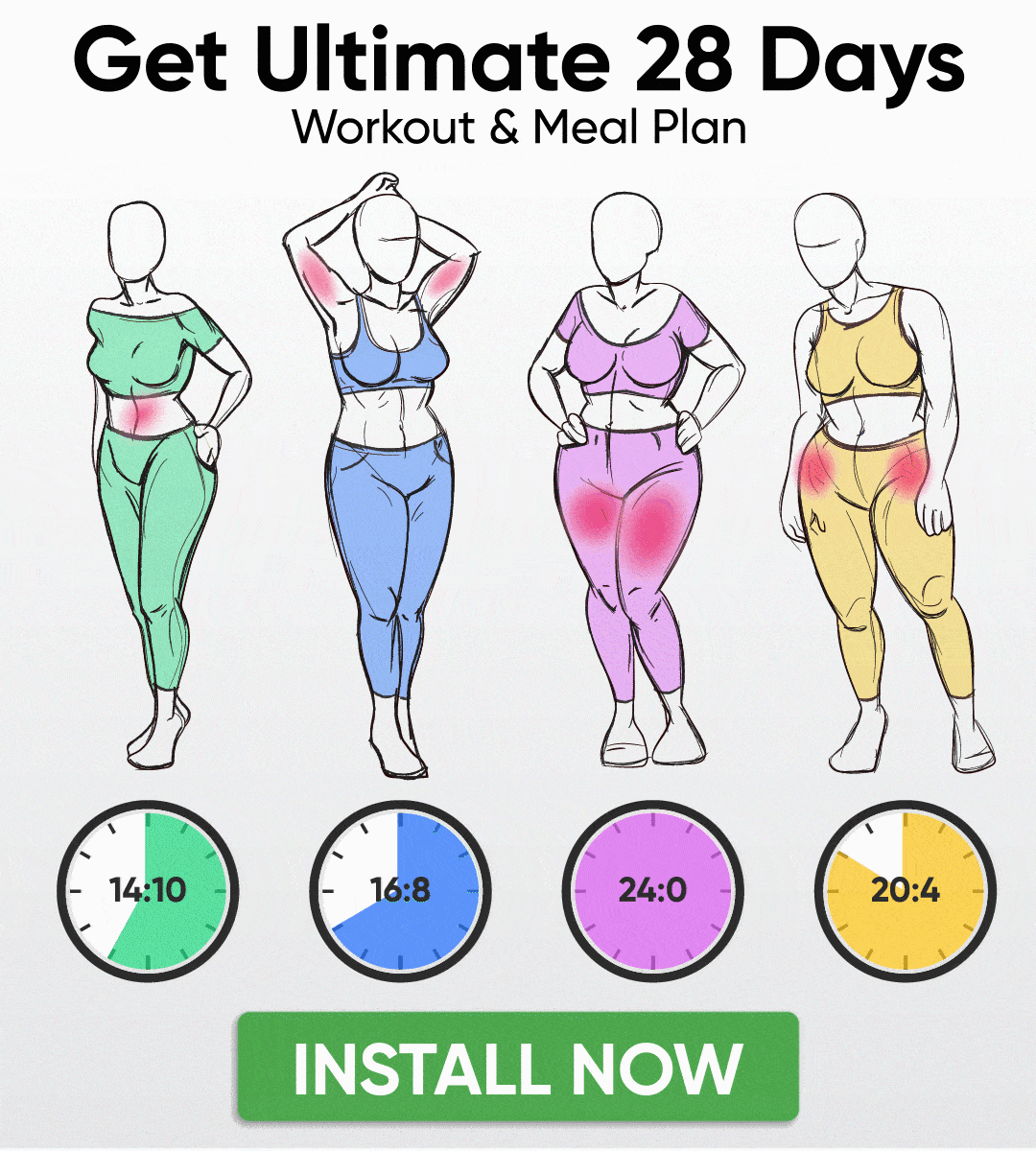 Obtenga Ultimate 28 Days Workout Meal Plan