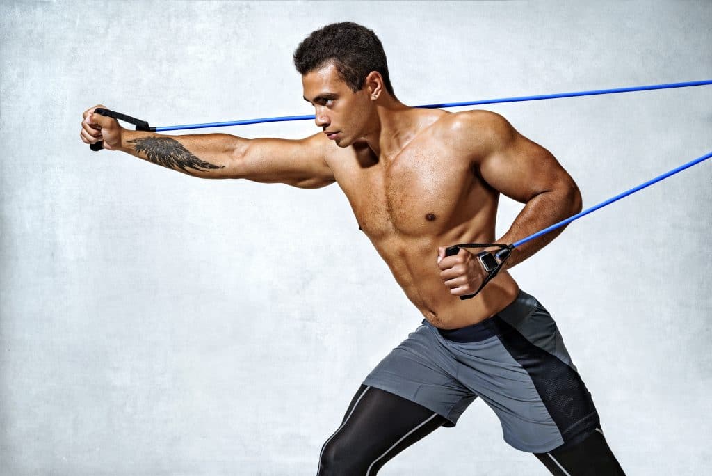 back fat exercises with resistance band