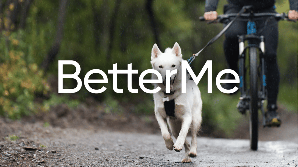 biking with dog