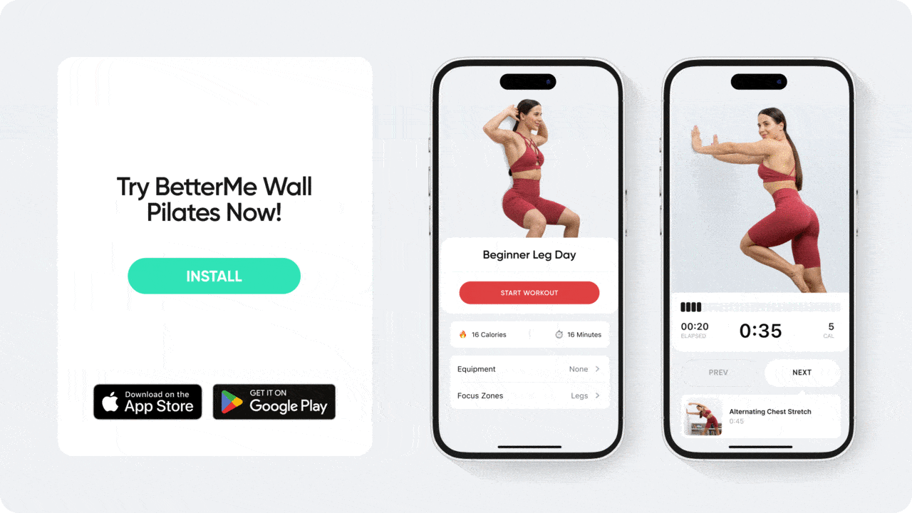 Try BetterMe Wall Pilates Now!