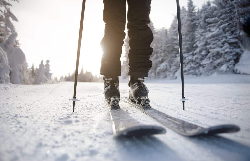 calories burned skiing beginner